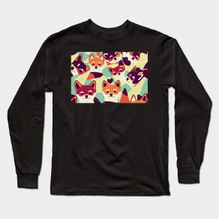 Pattern of Kawaii Shiba Inu Long Sleeve T-Shirt